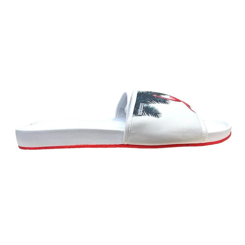 Ted Baker Slide Sandals Sauldi 2 Flamingo Graphic Print Arch Support Men Sz US13